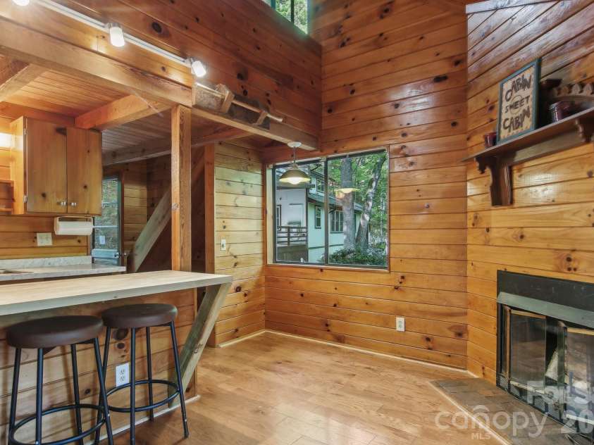 295/291 Dills Road, Bryson City, NC 28713.  MLS# CAR4373876, YatesRealty ID 19860. 291 Dills - Cabana -Kitchen with bar top seating