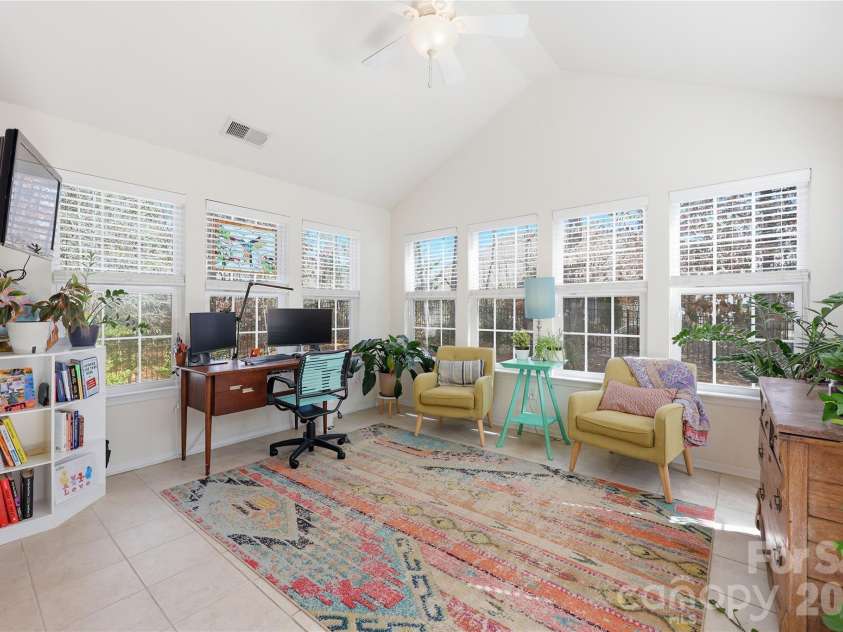 7135 Meyer Road, Fort Mill, SC 29715.  MLS# CAR4377464, YatesRealty ID 19864. Beautiful Sunroom, overlooking backyard