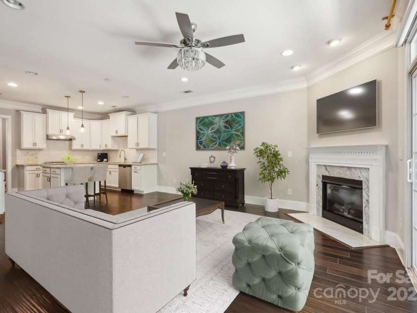907 Ospre Lane, Fort Mill, SC 29708.  MLS# CAR4254427, YatesRealty ID 19864. Virtually staged - family room