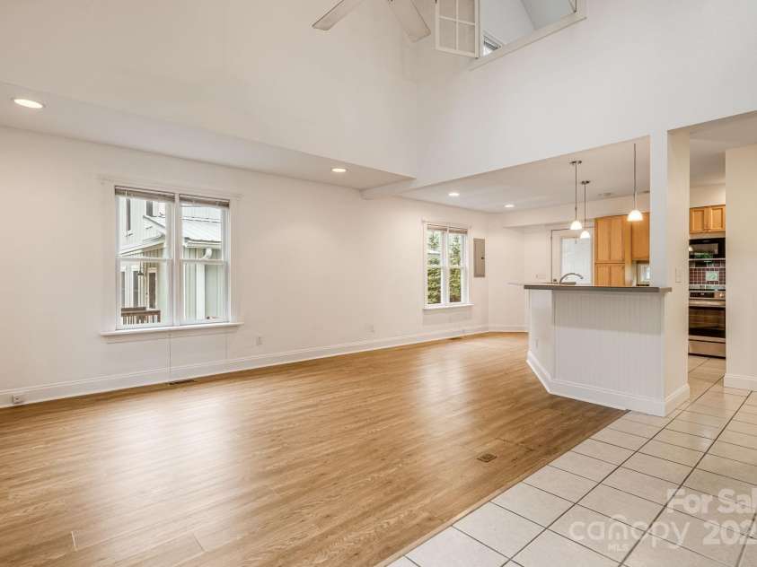 19 Castle Street, Asheville, NC 28803.  MLS# CAR4250790, YatesRealty ID 19881. Main house kitchen/living