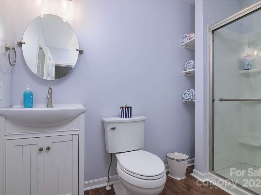 2618 Pineview Drive, Lancaster, SC 29720.  MLS# CAR4263845, YatesRealty ID 19900. Guest bathroom with walk-in shower