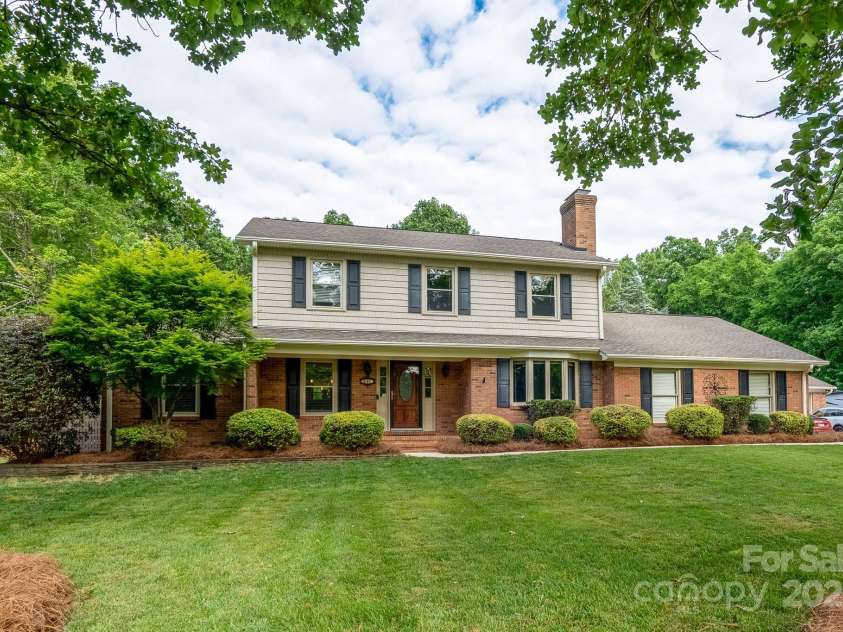 4145 Wrangler Drive, Concord, NC 28027.  MLS# CAR4249196, YatesRealty ID 19906. The wooded, private lot is approximately 2 acres.