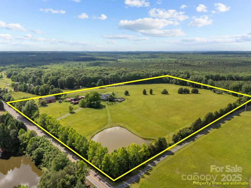18070 Old Beatty Ford Road, Gold Hill, NC 28071.  MLS# CAR4259610, YatesRealty ID 19913. Lines Estimate only. Survey recommened.
