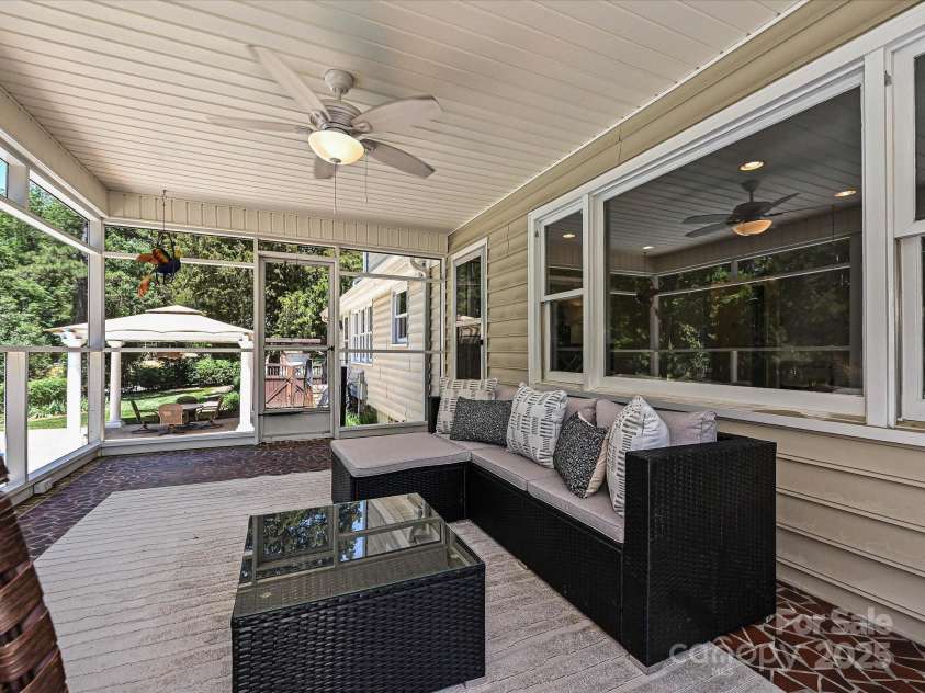 3600 Carmel Road, Charlotte, NC 28226.  MLS# CAR4223391, YatesRealty ID 19916. Screened Porch