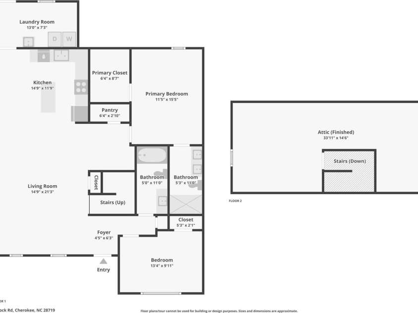 2171 Black Rock Road, Cherokee, NC 28719.  MLS# CAR4270256, YatesRealty ID 19928. Total floor plan