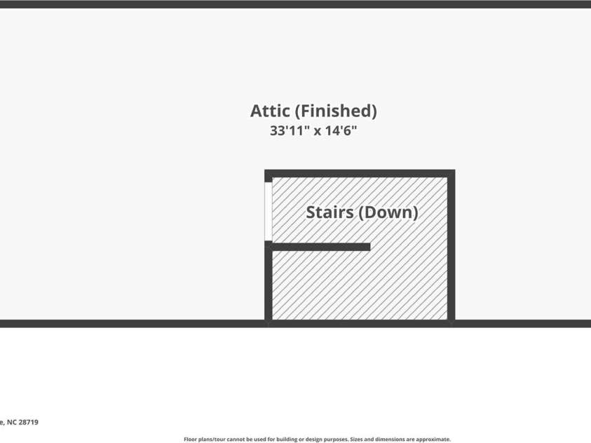 2171 Black Rock Road, Cherokee, NC 28719.  MLS# CAR4270256, YatesRealty ID 19928. Unfinished upstairs floor plan
