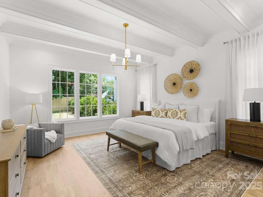 2921 Windsor Avenue, Charlotte, NC 28209.  MLS# CAR4268835, YatesRealty ID 1993. Main Floor Primary Bedroom