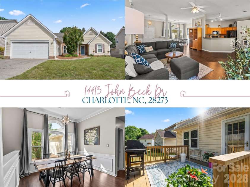 14413 John Beck Drive, Charlotte, NC 28273.  MLS# CAR4374623, YatesRealty ID 19941. Welcome home.