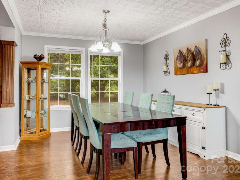 14 Phoenix Circle, Alexander, NC 28701.  MLS# CAR4255893, YatesRealty ID 19945. Dining room