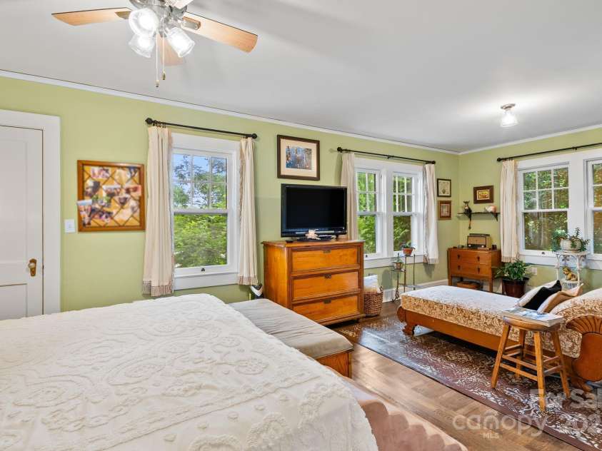 160 Hidden Hill Road, Tryon, NC 28782.  MLS# CAR4259798, YatesRealty ID 19956. Primary Bedroom