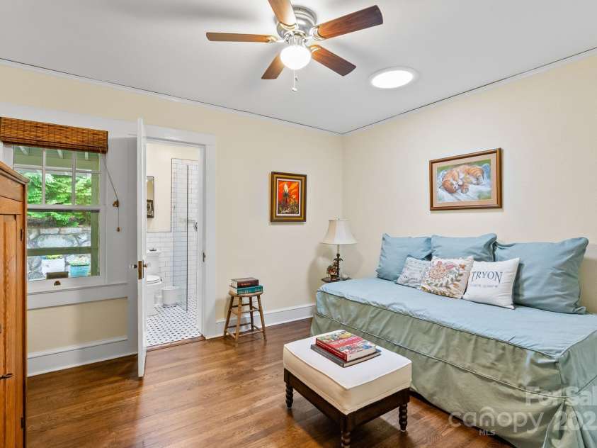 160 Hidden Hill Road, Tryon, NC 28782.  MLS# CAR4259798, YatesRealty ID 19956. Second bedroom with en suite bath