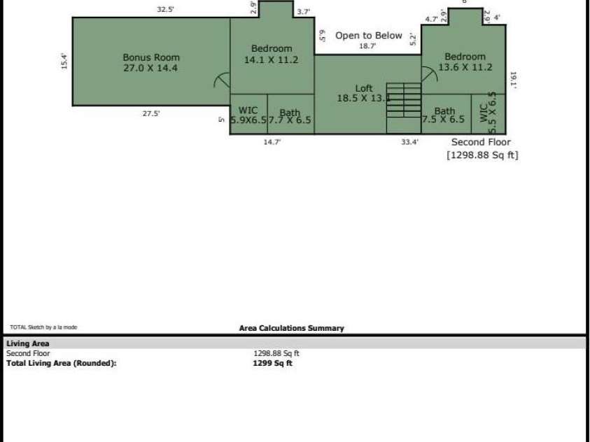 5584 Spring Road, Hendersonville, NC 28739.  MLS# CAR4258863, YatesRealty ID 19973. Upstairs floorplan