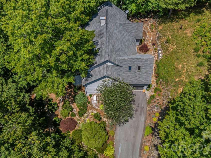 5 Saddle Ridge, Fletcher, NC 28732.  MLS# CAR4375966, YatesRealty ID 1998. Driveway from Above