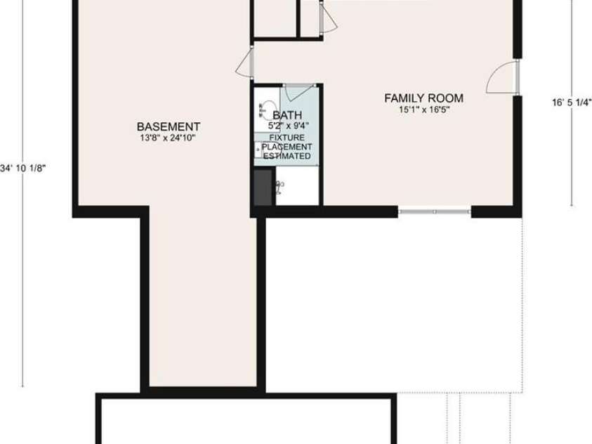 25 Ted Linn Drive, Fairview, NC 28730.  MLS# CAR4374836, YatesRealty ID 19987. Lower Level Floor Plan