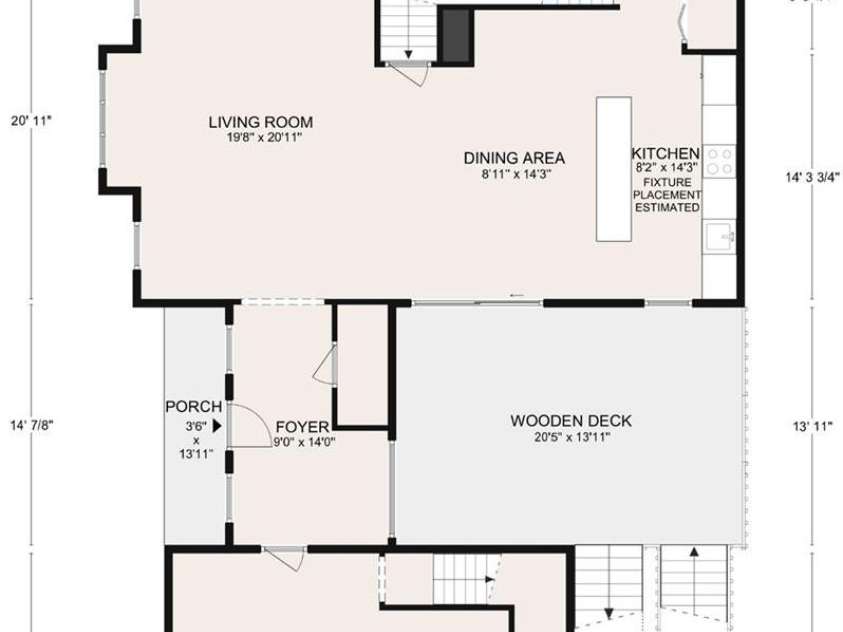 25 Ted Linn Drive, Fairview, NC 28730.  MLS# CAR4374836, YatesRealty ID 19987. Main Level Floor Plan