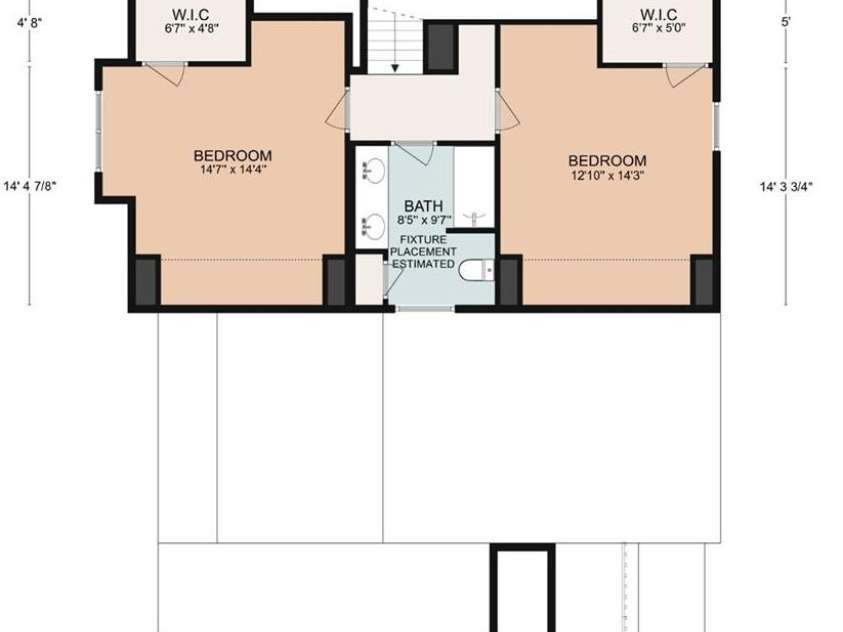 25 Ted Linn Drive, Fairview, NC 28730.  MLS# CAR4374836, YatesRealty ID 19987. Upper Level Floor Plan