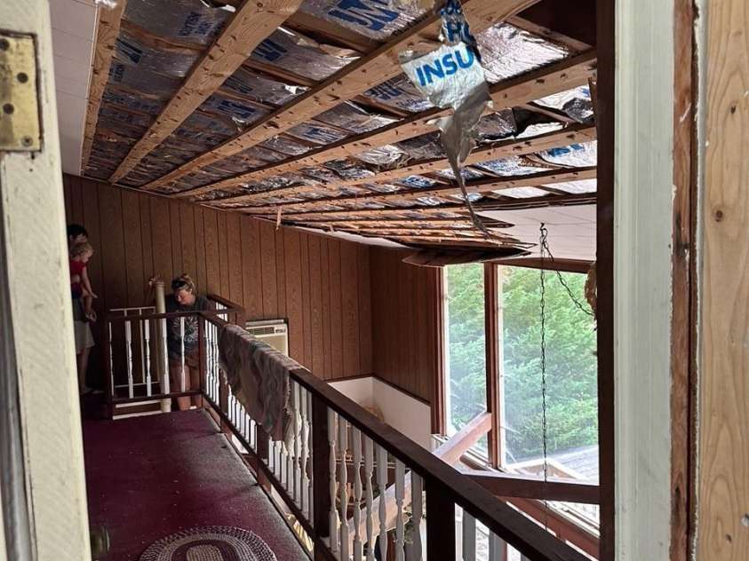 177 Mountain View Lane, Troy, NC 27371.  MLS# CAR4269979, YatesRealty ID 200. Note the missing ceiling tiles