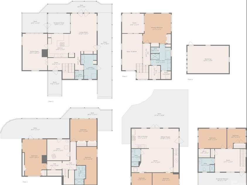 765/764 Osborne Knob Road, Little Switzerland, NC 28752.  MLS# CAR4303194, YatesRealty ID 200. Floor plans both houses