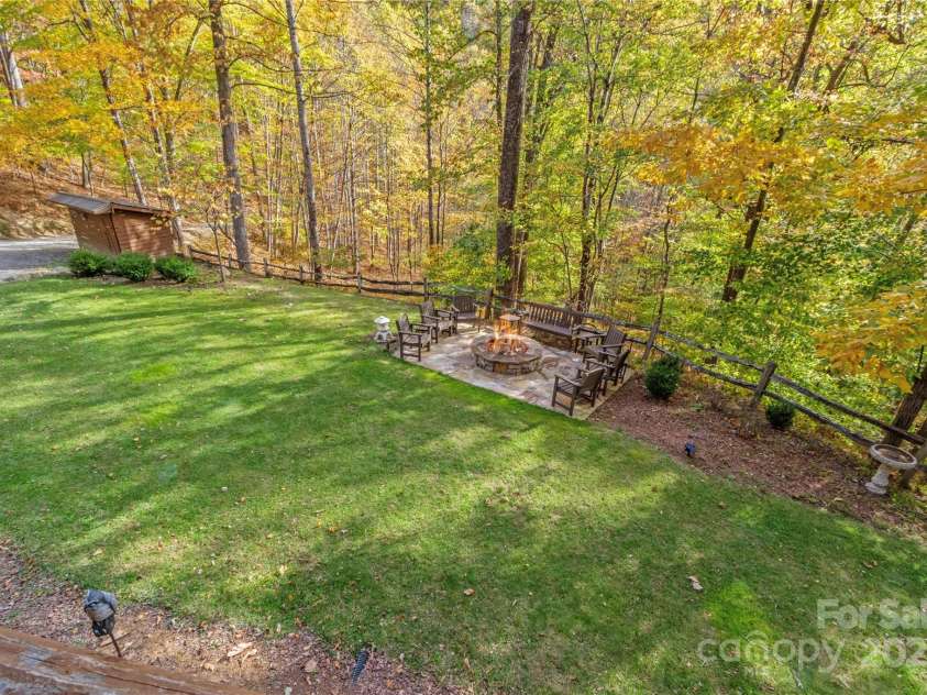 351 Buck Springs Run, Mars Hill, NC 28754.  MLS# CAR4320450, YatesRealty ID 2000. Illuminated lighting in the evening and enhanced with a Fire-Pit to enjoy.