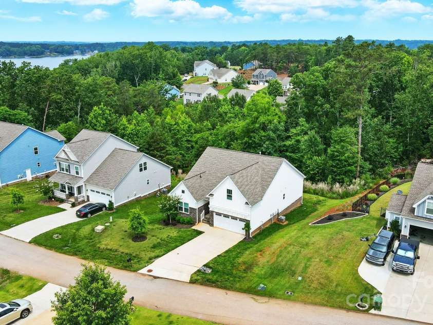 18619 Mainsail Court, Lancaster, SC 29720.  MLS# CAR4268719, YatesRealty ID 20012. Aerial View of our Subject and neighboring properties along street