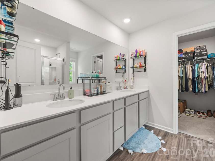 2742 Oldfield Drive, Monroe, NC 28110.  MLS# CAR4365069, YatesRealty ID 20025. Upstairs primary bathroom vanity