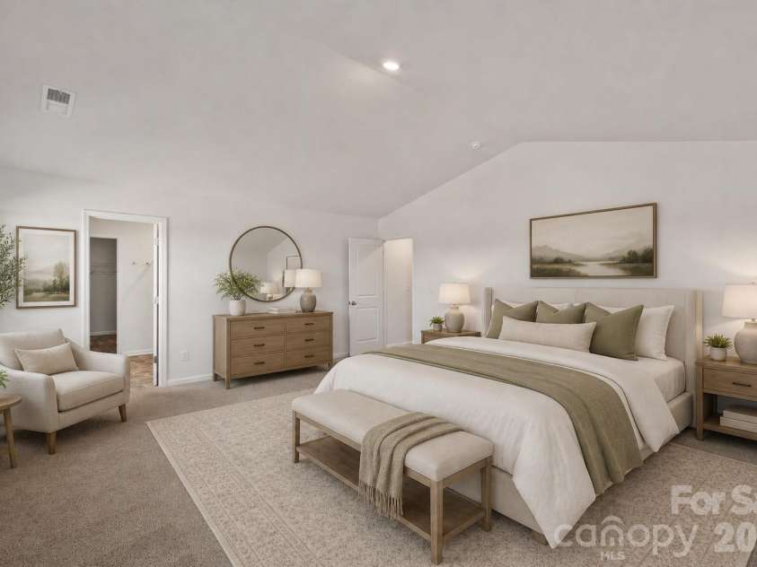 145 Cherry Birch Street, Mooresville, NC 28117.  MLS# CAR4376597, YatesRealty ID 20042. Owners Suite Virtually Staged with AI
