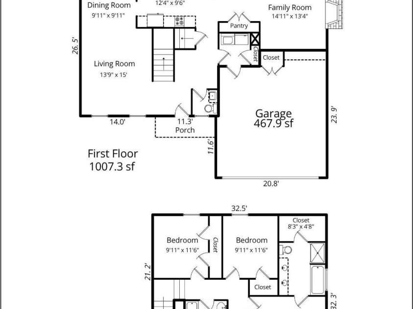 263 Fox Hollow Road, Mooresville, NC 28117.  MLS# CAR4360357, YatesRealty ID 20052. Floor Plan Main and Upper Levels