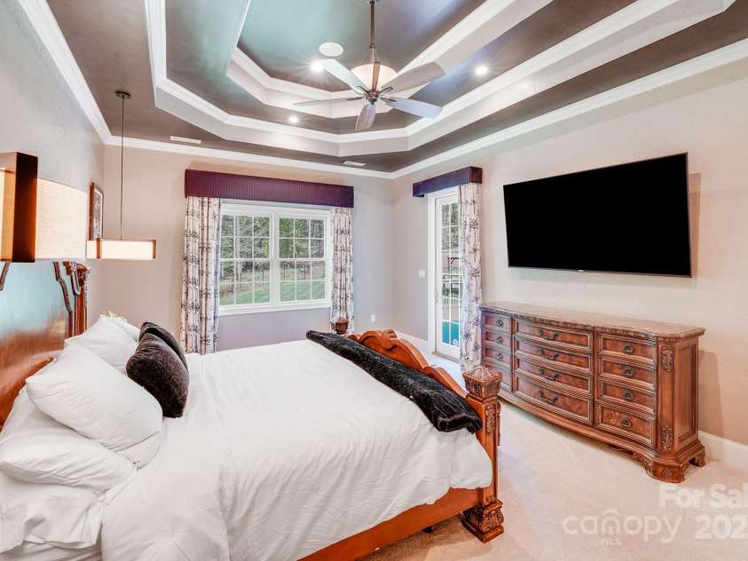 4071 King Wilkinson Road, Lincolnton, NC 28092.  MLS# CAR4241199, YatesRealty ID 20053. Primary Bedroom with private entrance/exit to back deck.