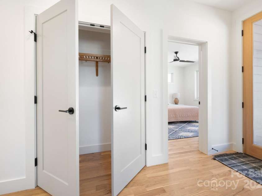 13 Orrinel Way, Asheville, NC 28806.  MLS# CAR4229136, YatesRealty ID 2006. Coat Closet at Entry