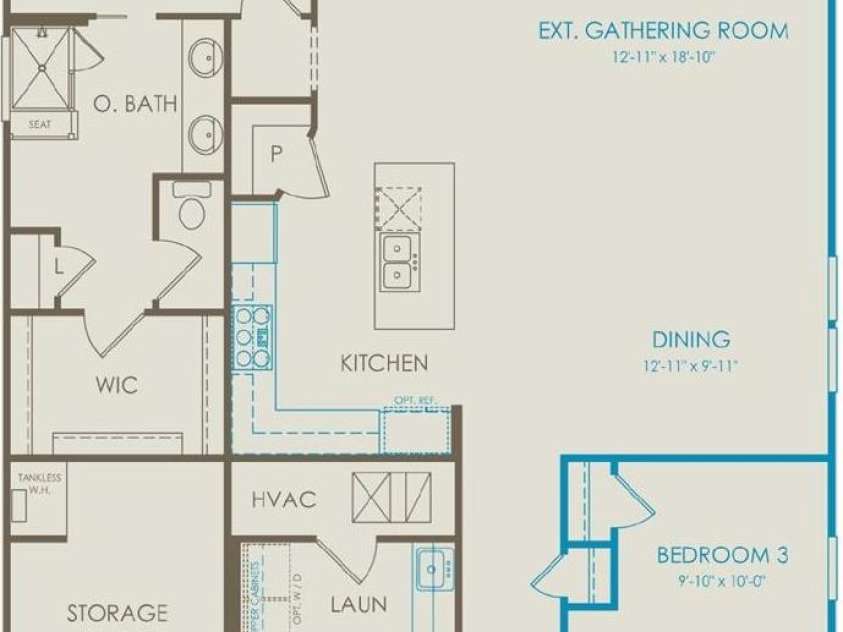 2720 Peak Court, Belmont, NC 28012.  MLS# CAR4331686, YatesRealty ID 20087. Floor plan diagram (*check out that garage storage!)