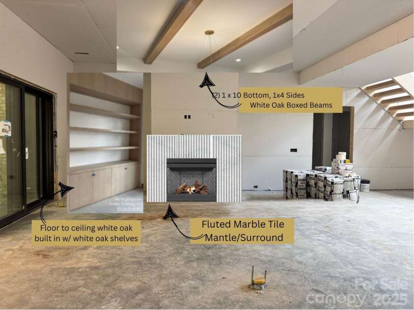 5427 Addison Drive, Charlotte, NC 28211.  MLS# CAR4258446, YatesRealty ID 20122. Living Room Features For illustrative purposes only; not an exact depiction.