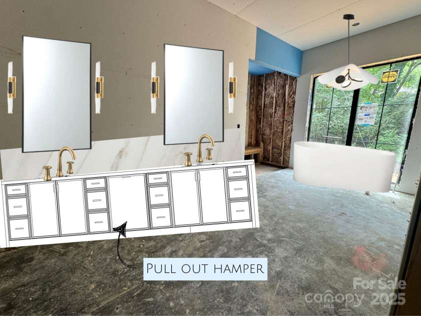 5427 Addison Drive, Charlotte, NC 28211.  MLS# CAR4258446, YatesRealty ID 20122. Primary Suite  (Visual Representation Only)