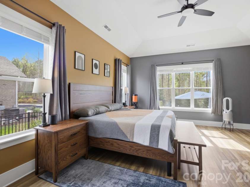 18526 Doves Crest Road, Cornelius, NC 28031.  MLS# CAR4364782, YatesRealty ID 20125. Main Level Primary Bedroom 