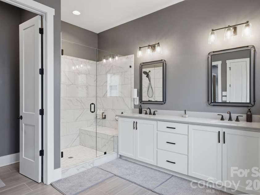 18526 Doves Crest Road, Cornelius, NC 28031.  MLS# CAR4364782, YatesRealty ID 20125. Primary Bathroom 