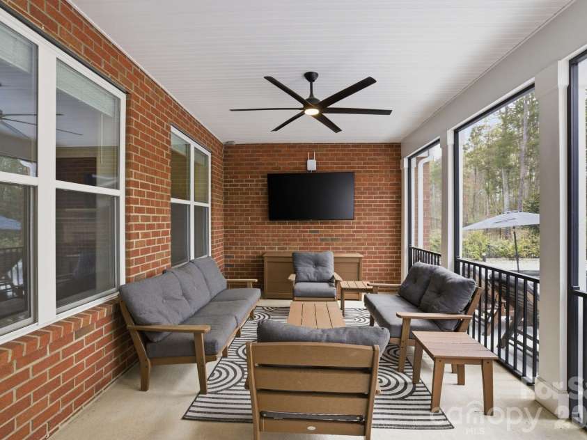 18526 Doves Crest Road, Cornelius, NC 28031.  MLS# CAR4364782, YatesRealty ID 20125. Screened Rear Porch