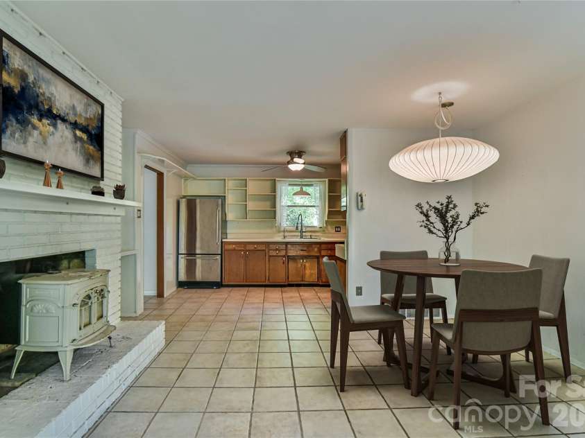 1 Hillcrest Lane, Black Mountain, NC 28711.  MLS# CAR4368421, YatesRealty ID 20131. Virtually Staged Dining Area