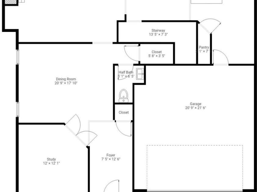 2008 Shalford Lane, Matthews, NC 28104.  MLS# CAR4364592, YatesRealty ID 20137. Main level
