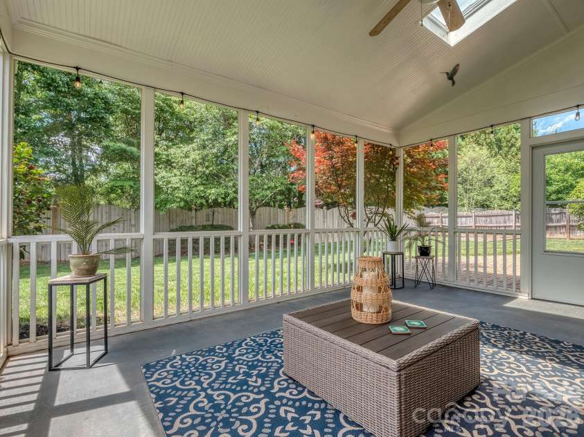 2008 Shalford Lane, Matthews, NC 28104.  MLS# CAR4364592, YatesRealty ID 20137. Screen back porch 