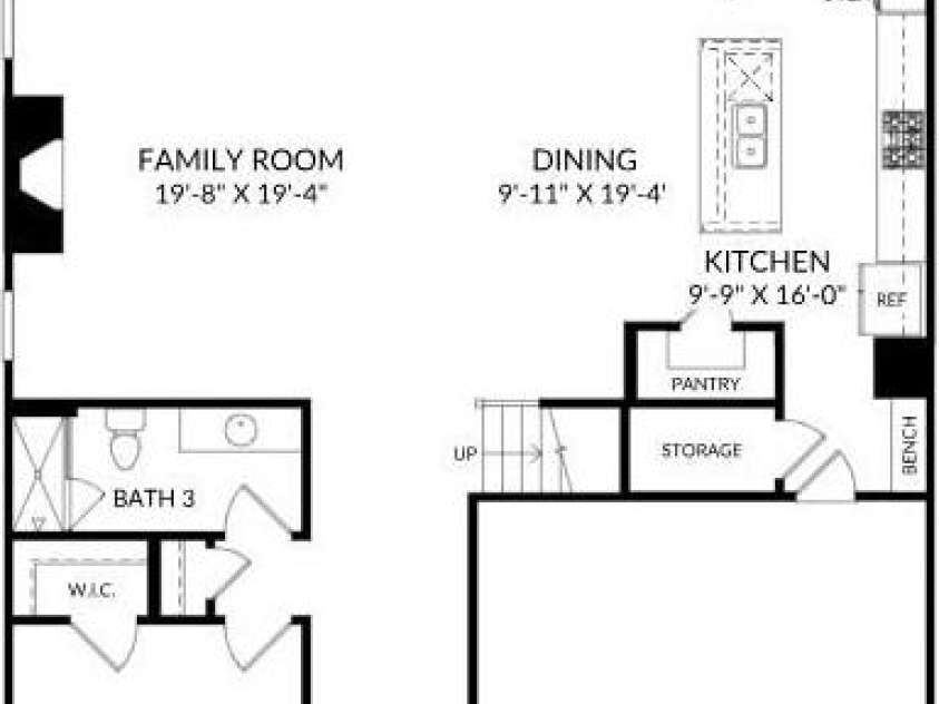 4125 Vista Pine Drive, Charlotte, NC 28215.  MLS# CAR4272110, YatesRealty ID 20139. Main Level Example