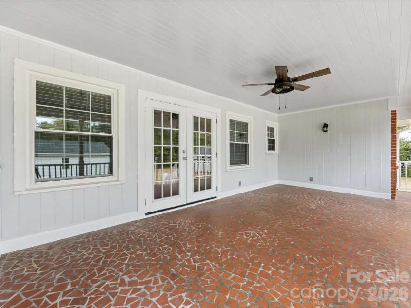 100 Forest Hills Drive, Monroe, NC 28112.  MLS# CAR4353171, YatesRealty ID 20151. Covered Back Porch