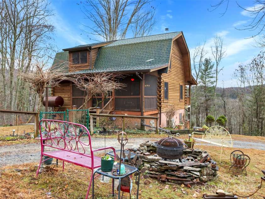 1239 Lower Loop Drive, Fletcher, NC 28732.  MLS# CAR4327631, YatesRealty ID 2016. Firepit and views!