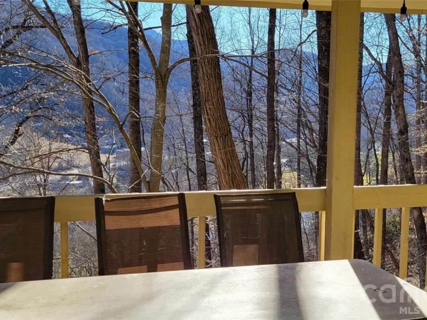 445 Allison Drive, Maggie Valley, NC 28751.  MLS# CAR4346332, YatesRealty ID 2020. View from Rear Porch