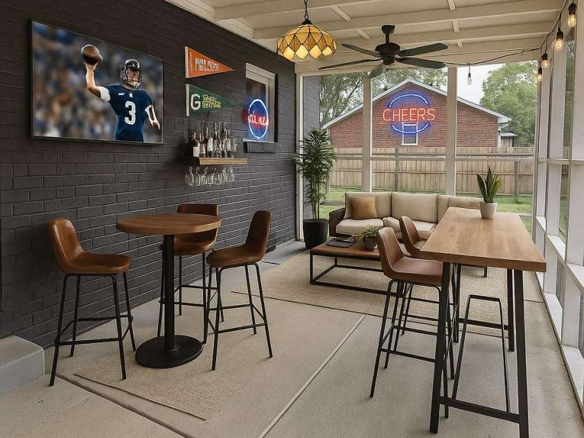 808 Mark Street, Belmont, NC 28012.  MLS# CAR4294048, YatesRealty ID 2021. Virtually Staged Sreened porch