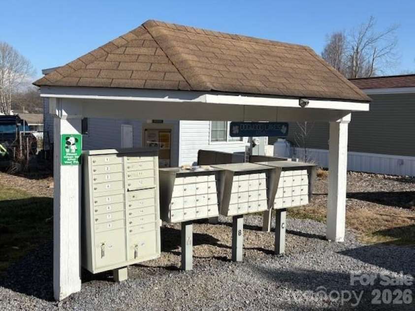 129 Mallard Loop, Waynesville, NC 28785.  MLS# CAR4335027, YatesRealty ID 2023. Community mail site at entrance