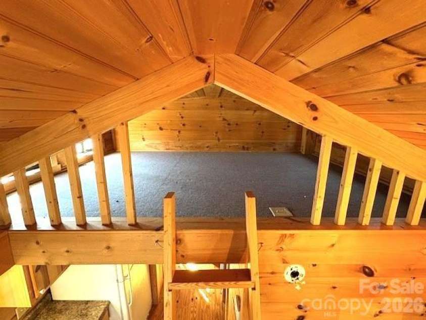 129 Mallard Loop, Waynesville, NC 28785.  MLS# CAR4335027, YatesRealty ID 2023. Loft sleeping area 