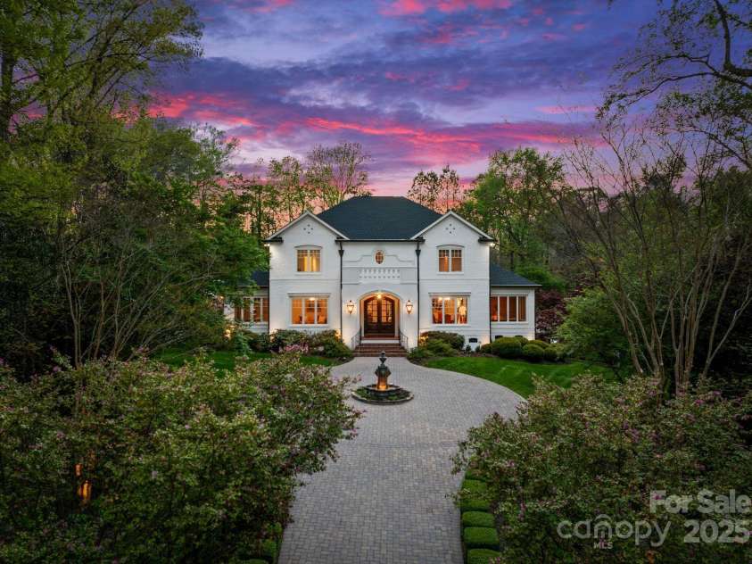 200 Highland Forest Drive, Charlotte, NC 28270.  MLS# CAR4242053, YatesRealty ID 20236. Front entryway featuring 1 of 2 driveways on the corner lot.