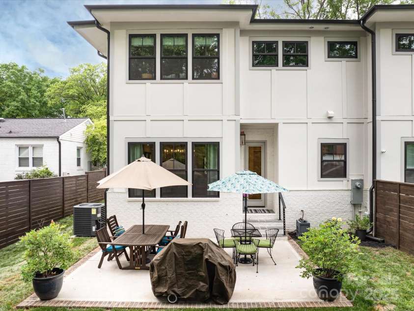 3505 Trent Street, Charlotte, NC 28209.  MLS# CAR4249257, YatesRealty ID 20245. Back patio