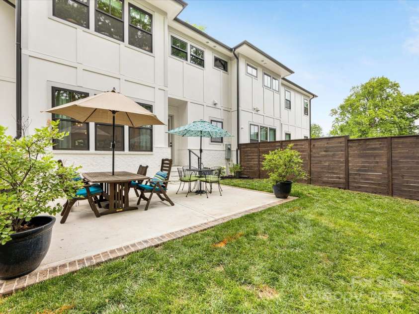 3505 Trent Street, Charlotte, NC 28209.  MLS# CAR4249257, YatesRealty ID 20245. Back patio
