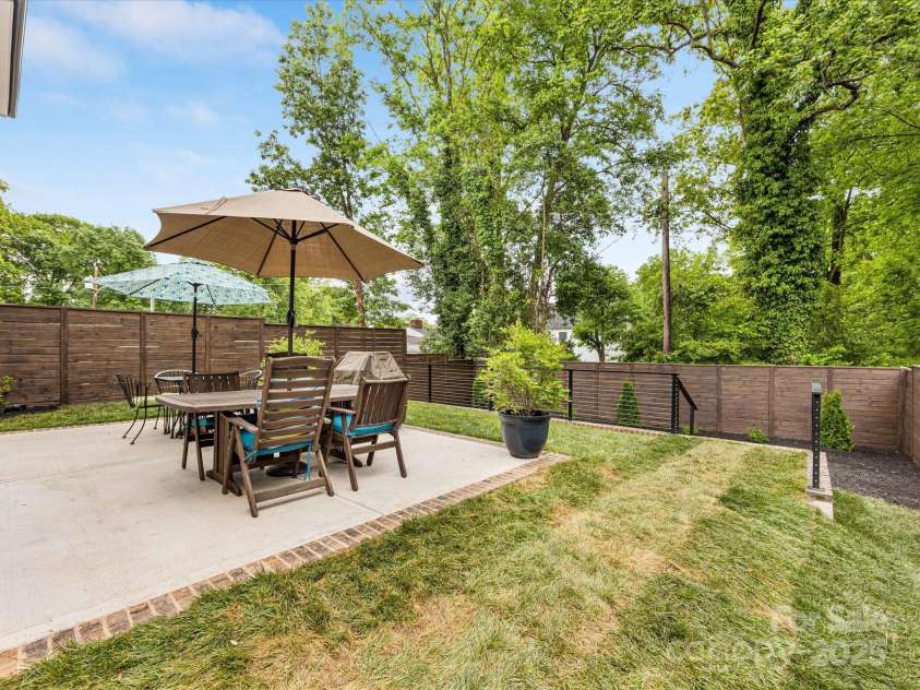 3505 Trent Street, Charlotte, NC 28209.  MLS# CAR4249257, YatesRealty ID 20245. Back patio overlooking private yard