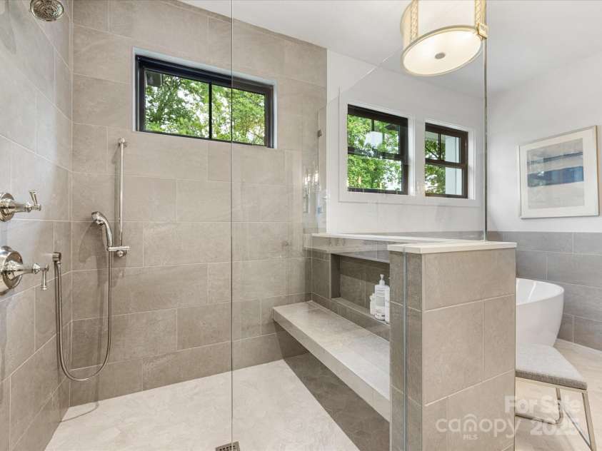 3505 Trent Street, Charlotte, NC 28209.  MLS# CAR4249257, YatesRealty ID 20245. Large tiled shower